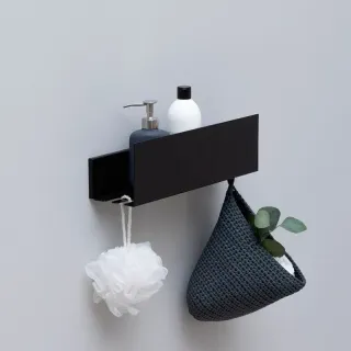 Полка Aquanet Магнум 274188 40 см чёрный матовый